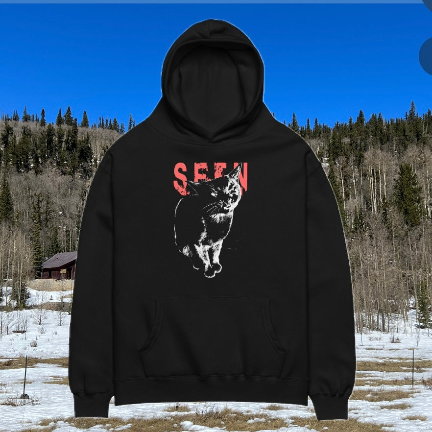 S E E N Shadow Cat Oversized Hoodie